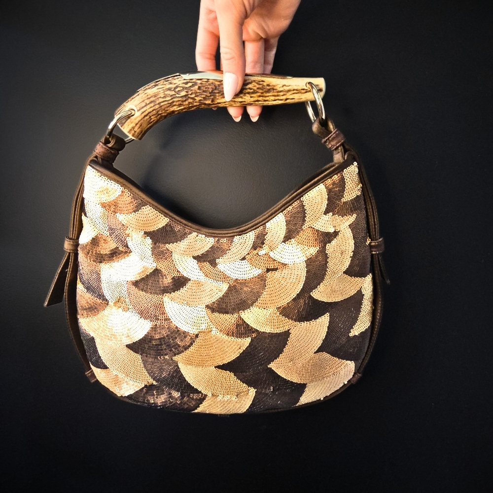 **SOLD**YSL Saint Laurent Mombasa Sequin Fish Scales Vintage